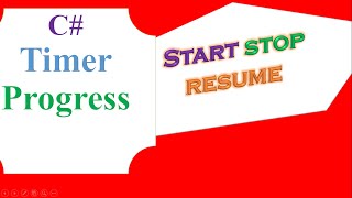 C# Timer and ProgressBar - Start,Resume,Stop,Reset