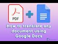 How to translate any document using Google Docs