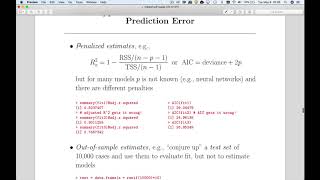 Model Evaluation, cross validation, test sets, AIC