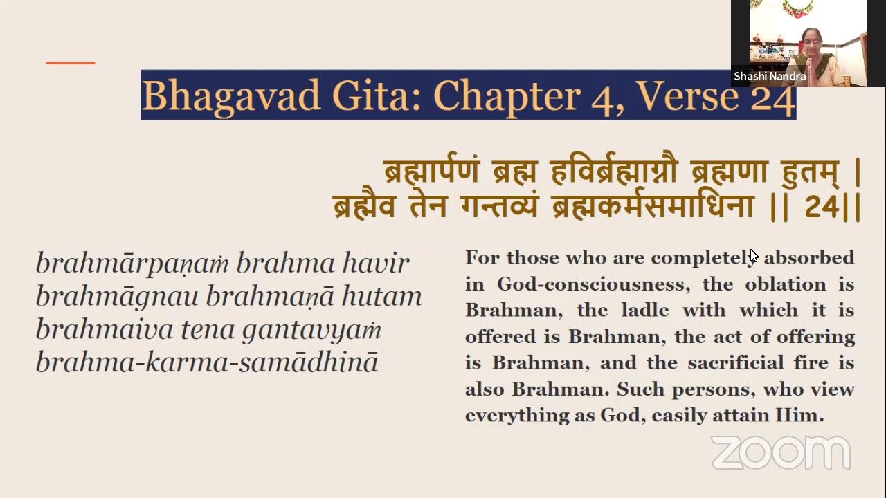 Bhagavad Gita:Chapter 4,Verse 24: ब्रह्मयज्ञ का कथन। - YouTube