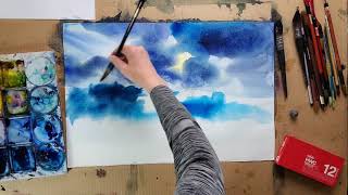 Seascapes in Watercolor Full Tutorial