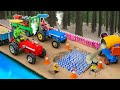 Diy tractor making mini Bulldozer making Road | Rescue diy Tractor Stuck in Nail Table