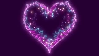 Purple Heart Shape Particles 4K Long Screensaver || Wallpaper || Background Video