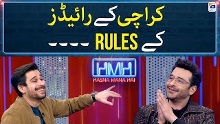 Rules of the riders of Karachi - Hasna Mana Hai - Tabish Hashmi | Geo News