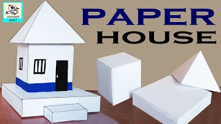 how to make house model using 3D geometric  shapes