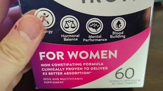 Active Iron for Women, Non Constipating, 30 Active Iron High Potency Capsules Review