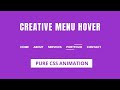 Creative Menu Hover Effect | CSS Animation Examples