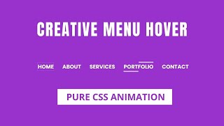 Creative Menu Hover Effect | CSS Animation Examples