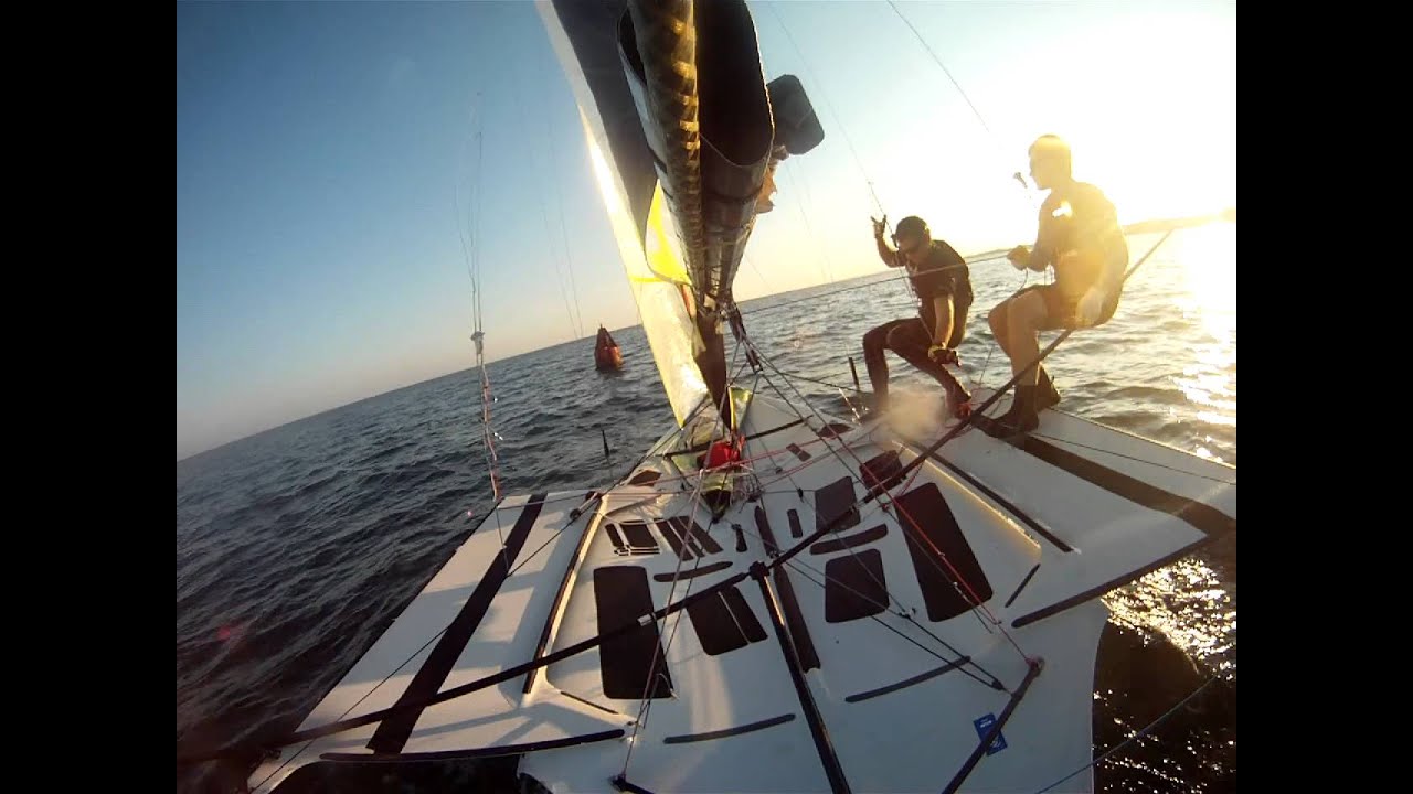 49er Sailing Practice Light Wind New Haven - YouTube