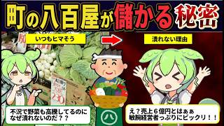 町の八百屋はなぜ潰れないのか？意外な理由に迫る【ずんだもん解説】