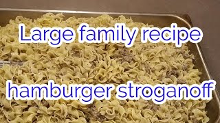 Large Family Recipe      Hamburger Stroganoff