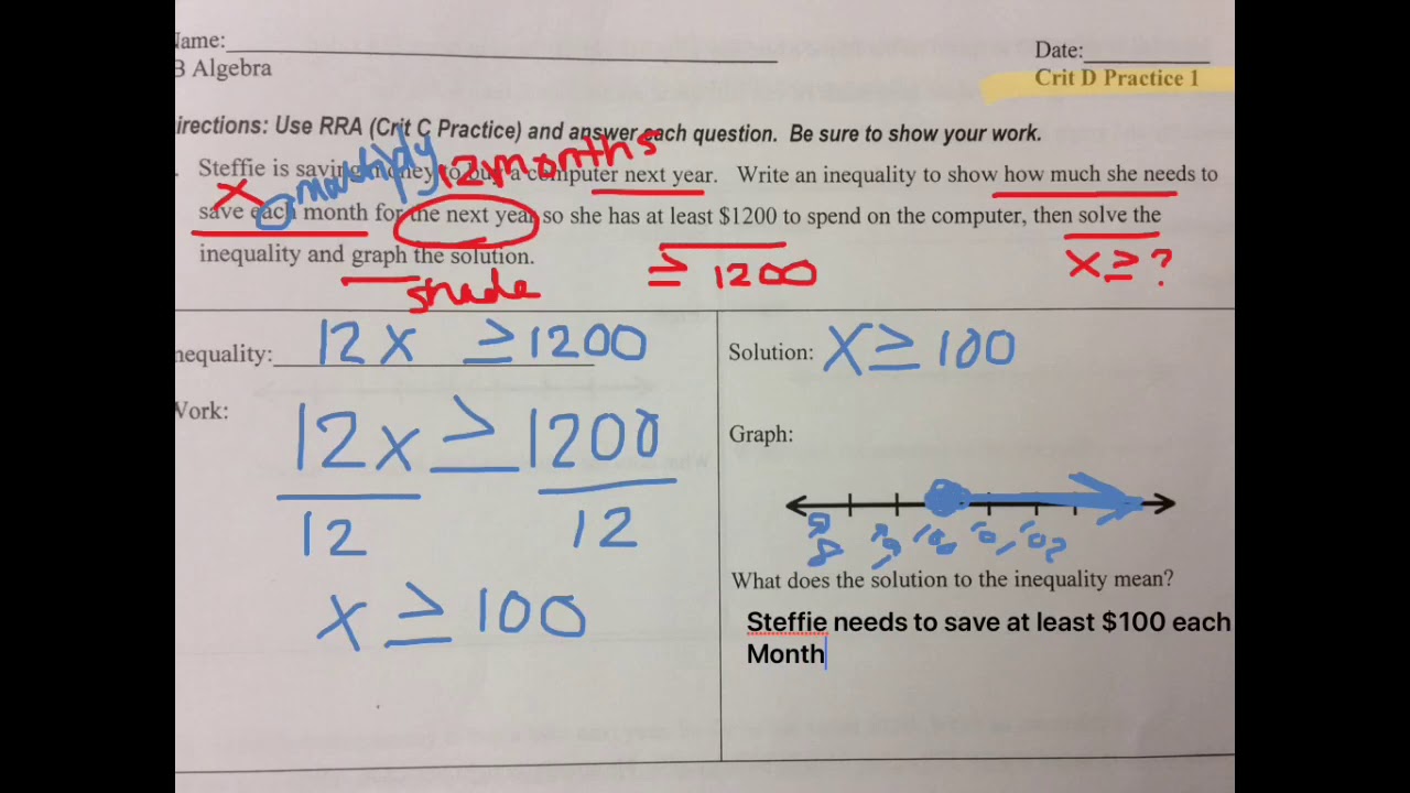 Solving Inequalities Word Problems Practice #1 - YouTube