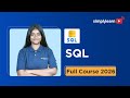 SQL Full Course 2026 [FREE] | SQL Tutorial For Beginners 2026  | Advanced SQL Course | Simplilearn