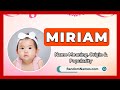 Miriam - Baby Girl Name Meaning, Origin & Popularity - RandomNames.com