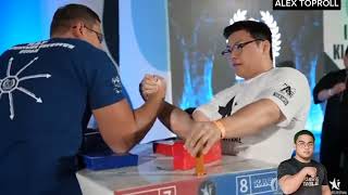 SCHOOLBOY VS KOREA CHAMPION #ARMWRESTLINGTV#armfight #armwrestling