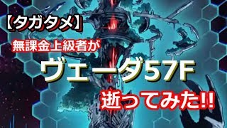 【タガタメ】無課金上級者が「ヴェーダ57F」逝ってみた!!【ヴェーダ】