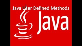 14. Java User Defined Methods