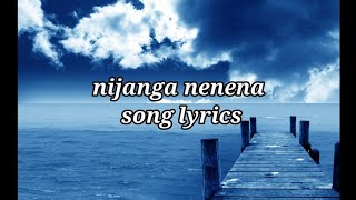 Nijanga nenena song lyrics in English