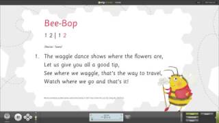 Bee-Bop with Words on Screen from School Play, The Bee Musical, by Out of the Ark Music