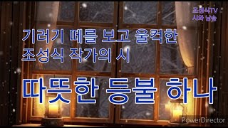 따뜻한 등불 하나-조성식-기러기 떼를 보고 울컥한 조성식작가의 시