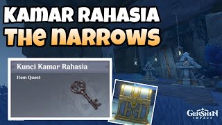 Kunci Kamar Rahasia The Narrows Puzzle | Luxurious Chest | Genshin Impact