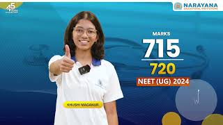 Unveiling Success: Khushi Maganur Narayana NEET UG 2024 Testimonial