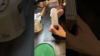 Want to know how the handmade book is made? I can help! Here is one process. Book spine gluing.