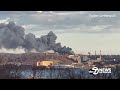 plume of smoke billows from southeast dc fire