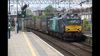 A busy afternoon at Stafford. DRS 66,88, FL 66,70,90, Colas 70, GBRF 66 and Eurovision 350