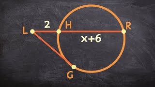 How to find x for a secant and a tangent line of a circle