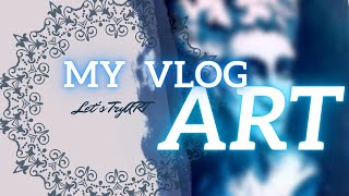 【My Try ART Vlog * 1 *】 Portrait Drawing | Acrylic drawing | ART VLOG