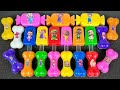 Candy Cream Rainbow Clay : Digging Pinkfong in Dog Bone with SLIME Coloring! Satisfying ASMR Videos