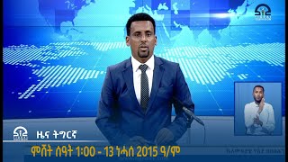 ዜና ትግርኛ ምሸት ሰዓት1፡00 - 13 ነሓሰ 2015 ዓ/ም  |  Watch Live Streaming |