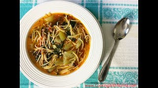 Pasta with Tenerumi and Cucuzza -  Rossella's Cooking with Nonna