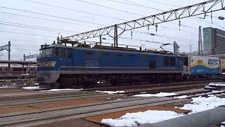 2024.02.23 貨物列車（3099列車）秋田駅発車 ※秋田駅約7時間5分遅れ