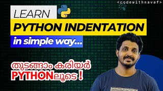 EP 07: PYTHON TUTORIAL|Python Indentation|Basic of Coding|online compiler#python #coding #malayalam