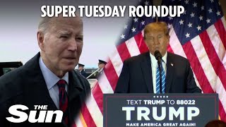 Donald Trump blasts Joe Biden in Super Tuesday victory speech & rages 'the world is laughing at us'
