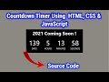 How To Make Countdown Timer Using HTML, CSS & JavaScript | WebHak5