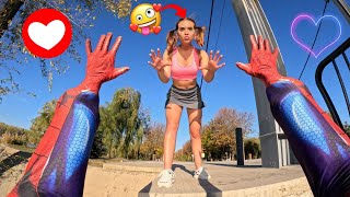 TOP 5 Spider-Man vs Fitness Girls (Parkour POV in Real Life)