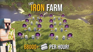 Minecraft BEST IRON FARM NEW 1.21 - Portal Based - 68K+ PER HOUR!