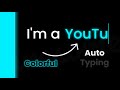 CSS Text Typing Animation in HTML and CSS
