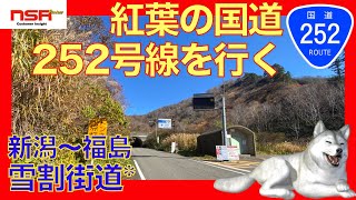 【国道252号線】六十里越峠 雪割街道完全走破！【新潟-福島県境・雪割り街道】