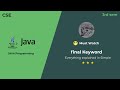 Final Keyword in Java | Variable, Method & Class Explained with Examples