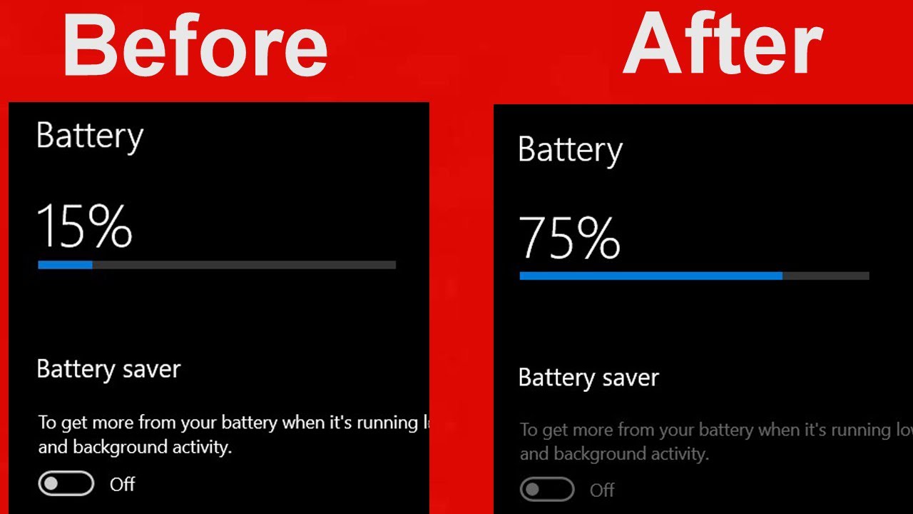 5 Tips To Improve Laptop Battery Life On Windows Computer | FREE Me ...