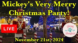 🔴LIVE! Mickey's Very Merry Christmas Party at the Magic Kingdom! in Walt Disney World! 11-21-24