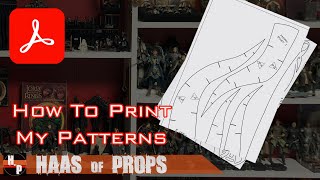 How to Print my PDF Templates / Patterns for Foam Cosplay Tutorials | Free COSPLAY TEMPLATES