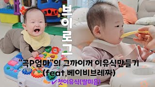 육아브이로그/ 둘째 이유식 시작👶/ 베이비브레짜 이유식마스터기