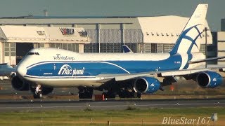 AirBridgeCargo Airlines (ABC) Boeing 747-8F (VQ-BFE) landing at NRT/RJAA (Narita) RWY 34L