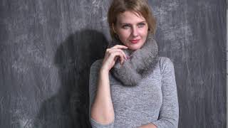 Real fox fur collar scarf wrap for women