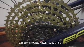 KCNC 9x52T 12s - Pedaling at 70KM/h in a MTB 1x12